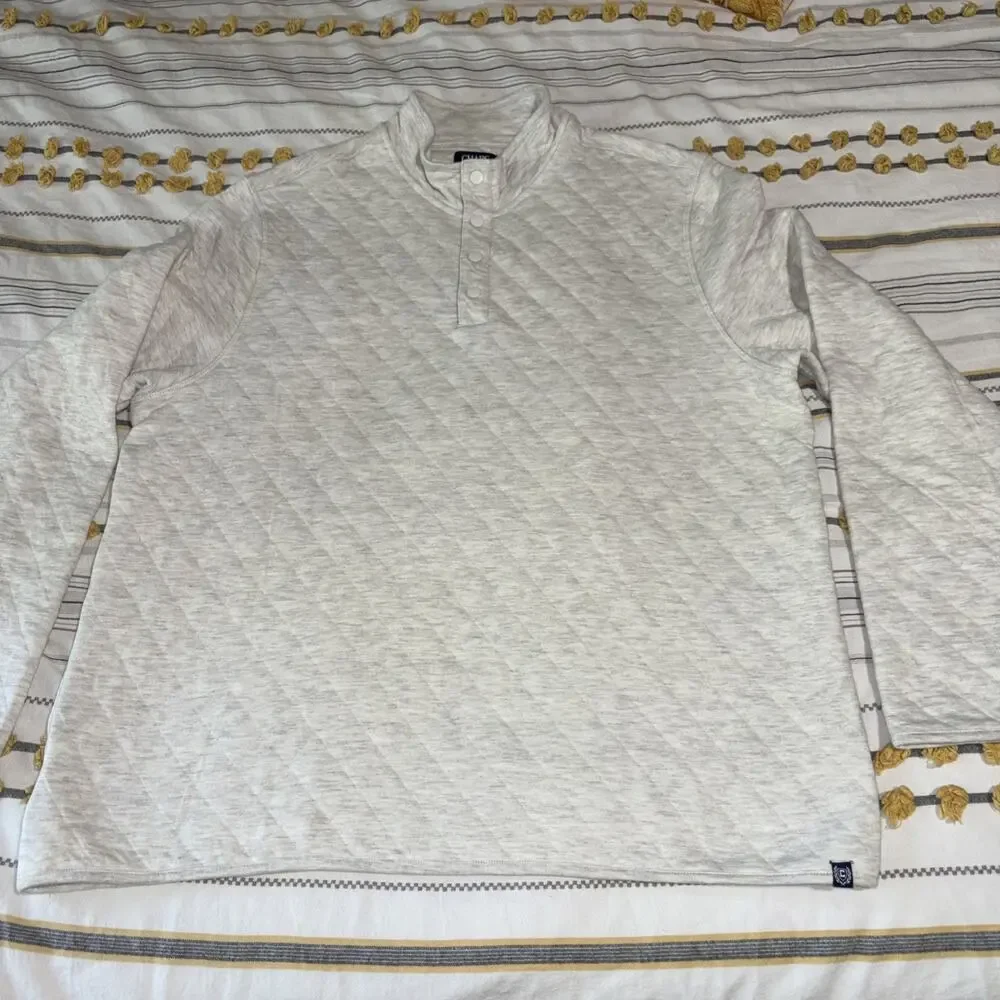 Chaps XXL 1/4 Snap Pullover Quilted, Bottom Right Seam Resewn, Soft, Comfy
